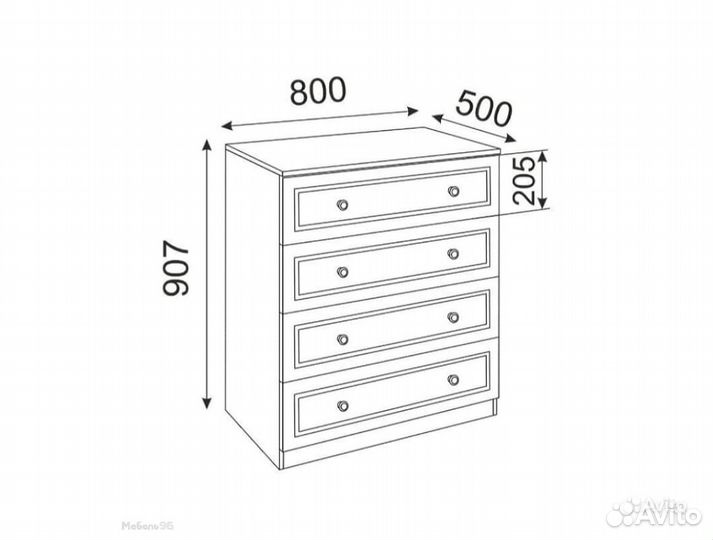 Комод Беатрис модуль 5 Орех