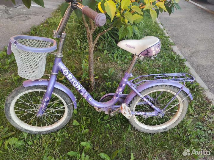 Детский велосипед бу 16 для девочки