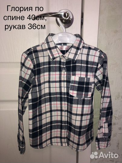 Рубашка клетка для девочки