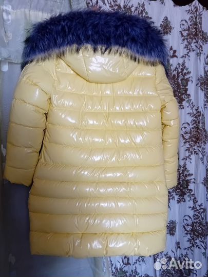 Пуховик зимний для девочки 128 134