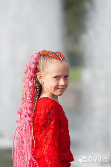 Цветные косы, афрокосы