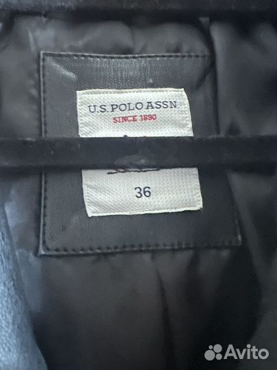 Куртка us polo assn женская кожаная