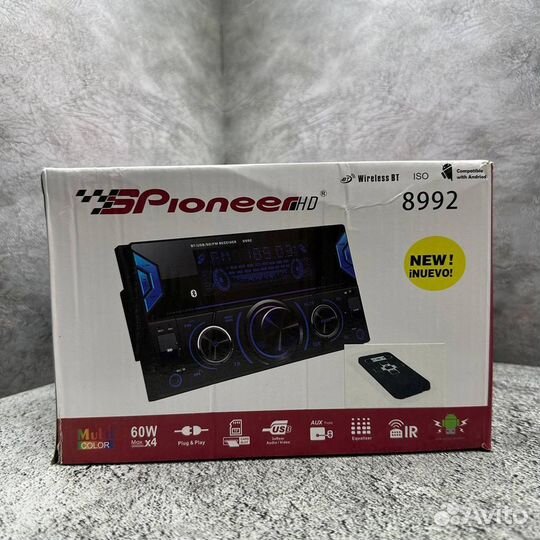 Магнитола spioneer 8992 Bluetooth, новая