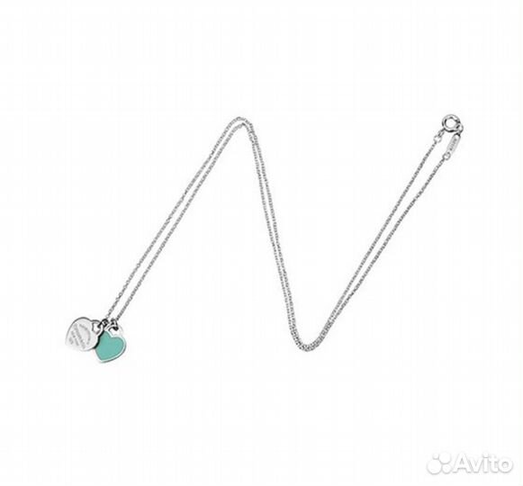 Подвеска Tiffany Blue Double Hearts