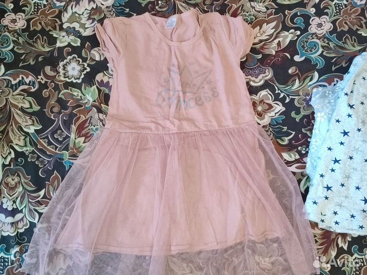 Большой пакет вещей на девочку 110-116