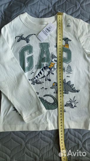 Новый лонгслив Gap, на 4-5 лет