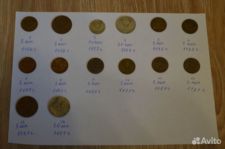 Монеты СССР 1986-1989гг