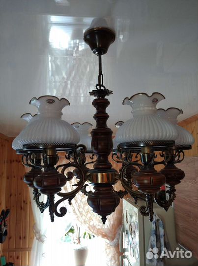 Люстра Бронза Италия Муранское стекло