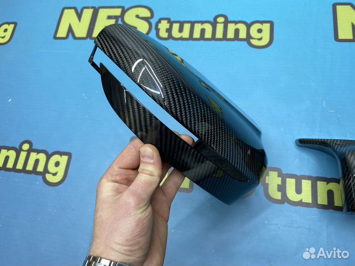 Накладки на зеркала BMW G30 М5 стиль карбон