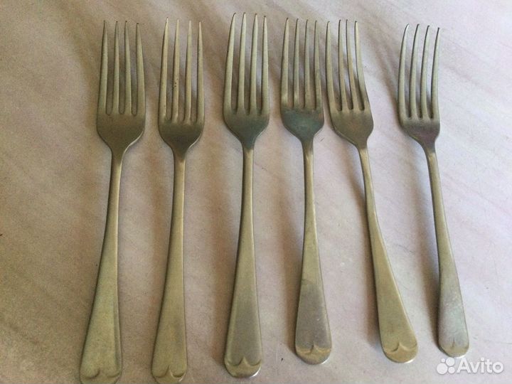 Винтажные английские дессертные вилки