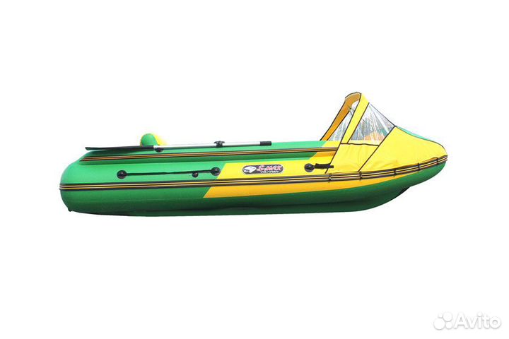 Лодка Reef Тритон 400 S-Max Fi; желто-зеленая