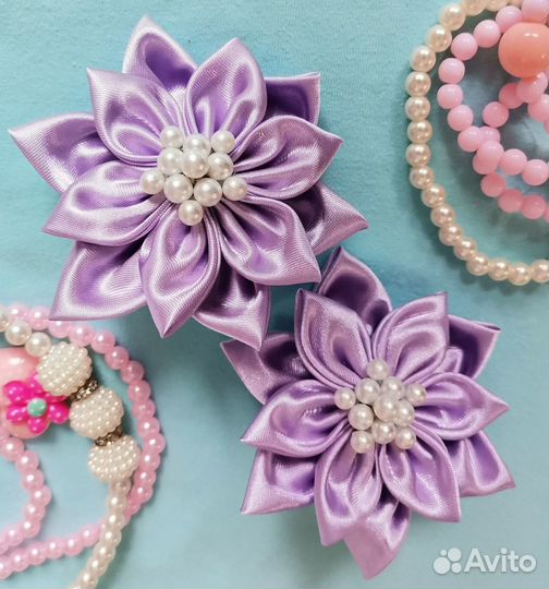 Резинки для волос с цветами