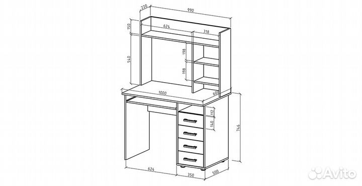 Письменный стол «Остин 11К»