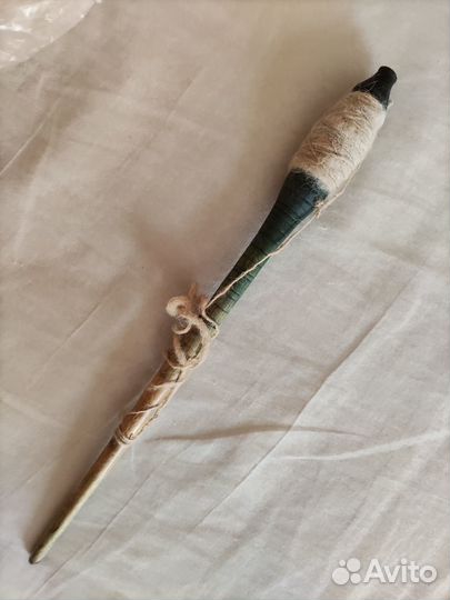 Веретено 1930 х г., 35 см, шерсть овечья деревенск