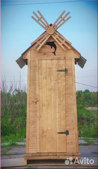 Дачный туалет деревянный HAT112