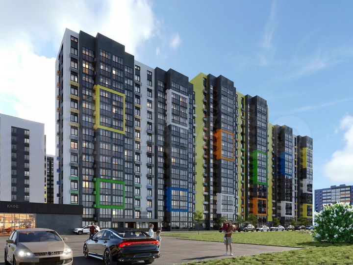 2-к. квартира, 55,8 м², 12/16 эт.