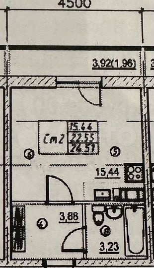 Квартира-студия, 23 м², 2/4 эт.