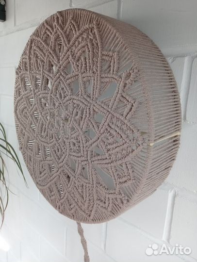 Настенный светильник макраме