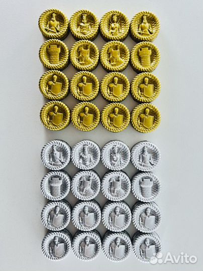 Фишки для игры нард, шашек, шахмат, ручной работы