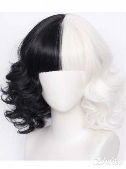 Парик черно-белый