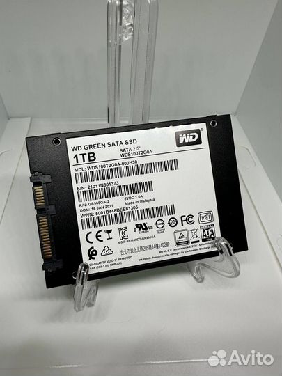 SSD диск SATA WD Green 1TB WDS100T2G0A