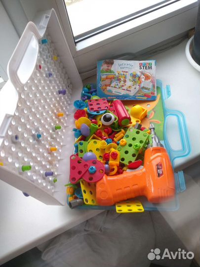 Конструктор с шуруповертом и Теремок, Лего дупло