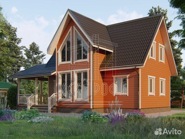 Каркасный дом под ключ 109м2 с террасой