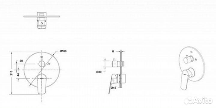 Смеситель для душа Bravat pb8429564cp-2-eng Хром