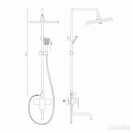 Смеситель для ванны от555