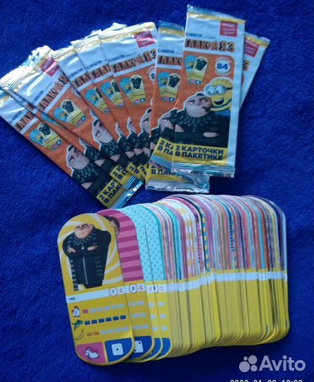 Карточки миньоны гадкий я 3. полная коллекция