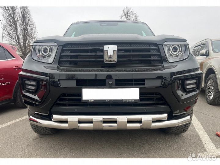 Защита переднего бампера на Tank 700 с декор элеем