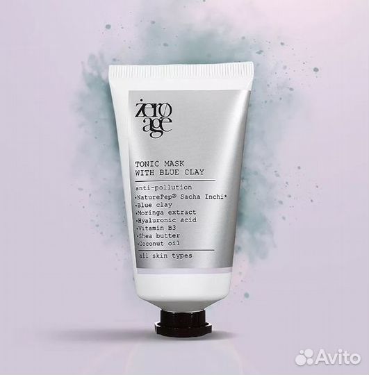 Маска Zero Аge тонизирующая с голубой глиной 50мл