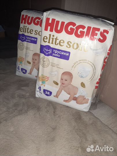 Подгузники трусики huggies elite soft 4