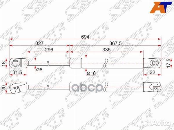 Амортизатор капота toyota camry 11- лев.прав
