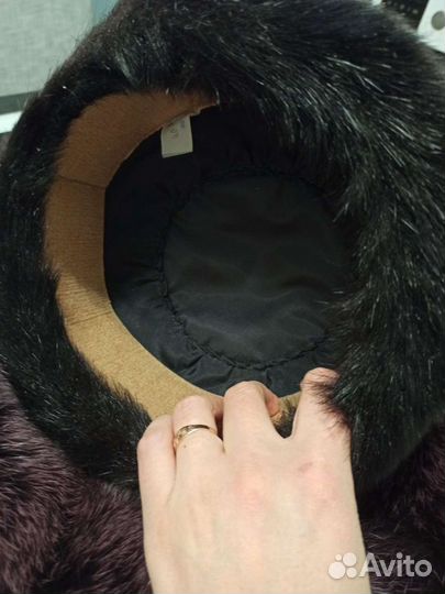 Норковая шапка формовка, песцовый воротник