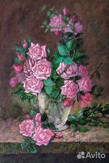 Картина маслом Натюрморт с розами