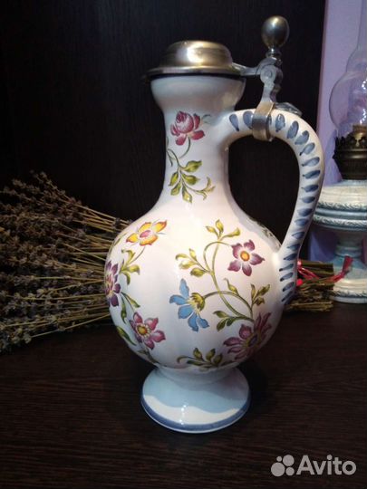 Кувшин Германия Прованс керамика, олово