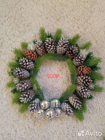 Новогодний венок на дверь