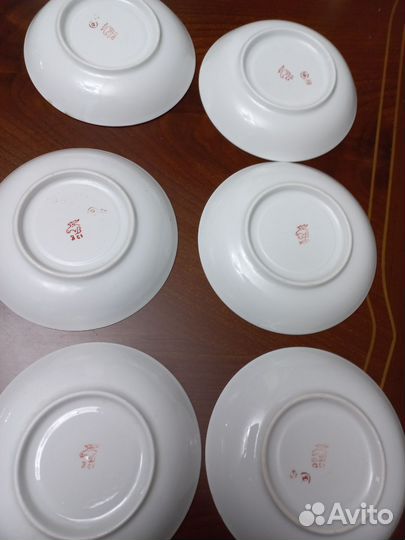 Блюдце Дмитровский фарфоровый СССР