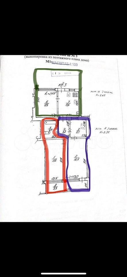 3-к. квартира, 90 м², 1/2 эт.