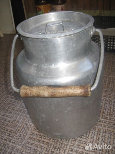 Бидон на 10л, алюминиевый с крышкой. СССР