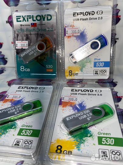 Usb накопитель Exployd green 8gb
