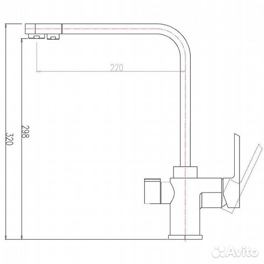 Смеситель для кухни ZorG Clean Water ZR 334 YF- кварц Кварц