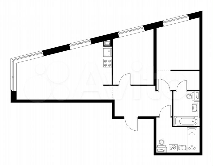 2-к. квартира, 67 м², 18/21 эт.