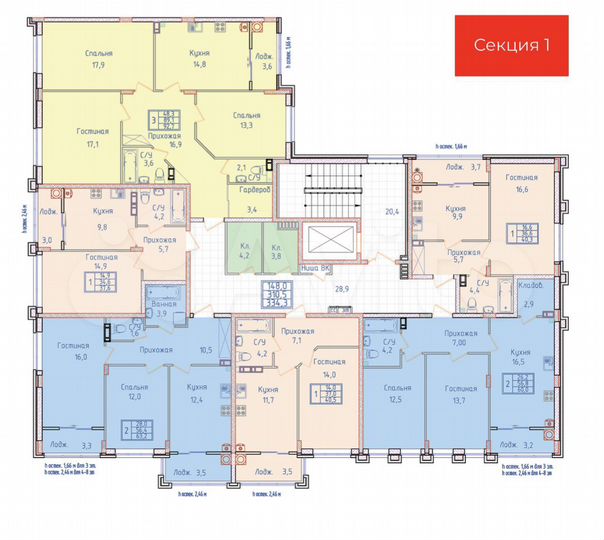 1-к. квартира, 40,5 м², 7/8 эт.