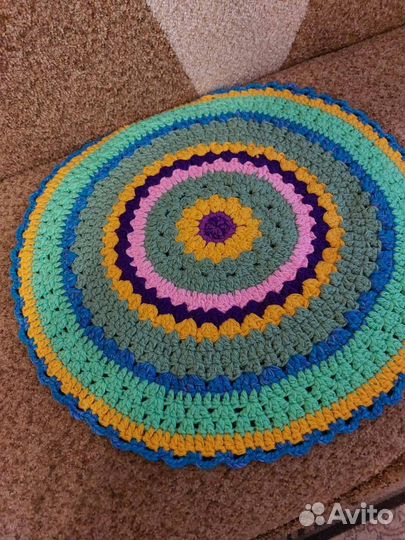 Вязанные коврики крючком
