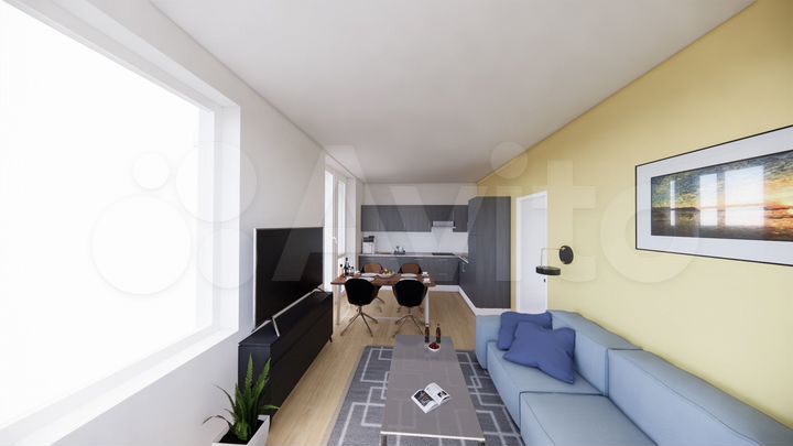 2-к. квартира, 60,9 м², 3/14 эт.