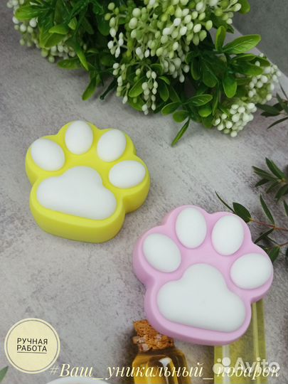 Мыло ручной работы лапки