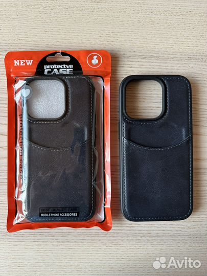 Кожаный чехол на iPhone 14 pro