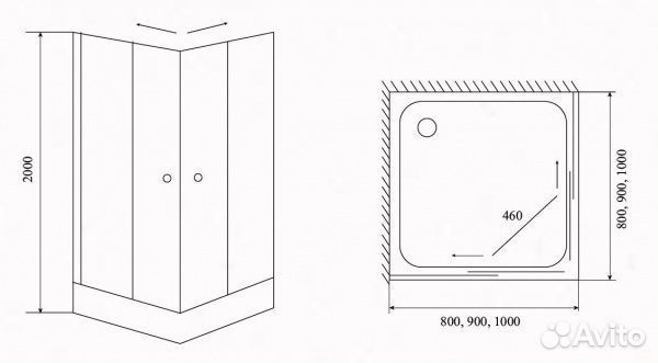 Timo душевой уголок TL-8002 Romb Glass